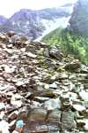 scree at Morain Lake