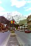 Downtown Banff, looking at Cascade Mountain