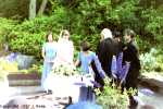 Bridesmaid Becky signing papers