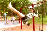 Rachel on the swing