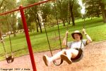 Rachel on the swing
